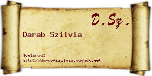 Darab Szilvia névjegykártya