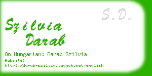 szilvia darab business card